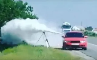 Крымские водители воюют с камерами при помощи огнетушителей (видео)