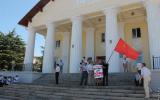 Союз рабочих Севастополя проводит пикет