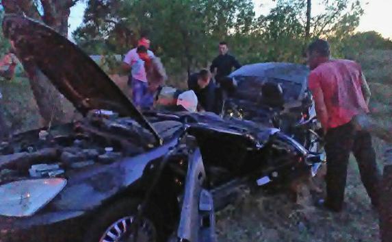 В Крыму Mitsubishi на скорости слетел с дороги в дерево, есть пострадавшие