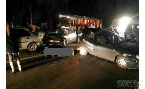 Массовое ДТП под Севастополем: столкнулись пять автомобилей