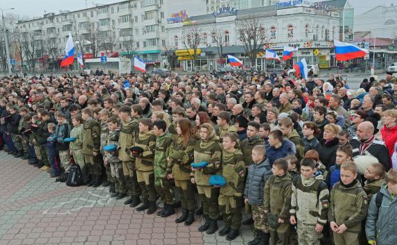 Крымские казаки отпраздновали годовщину Референдума в Симферополе (фото)