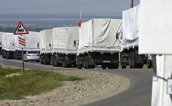 Грузовики с гуманитарной помощью России прибыли в Луганск