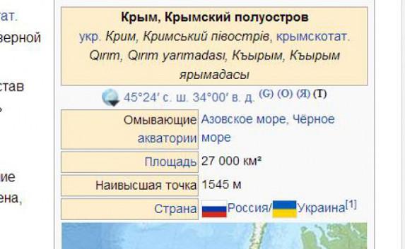 ​В ЛДПР просят внести в чёрный список статьи «Википедии» о Крыме