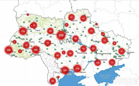 Появилась карта с нарушениями на выборах в Раду 