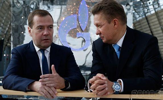 Медведев поручил «Газпрому» следить за отбором газа в Украине