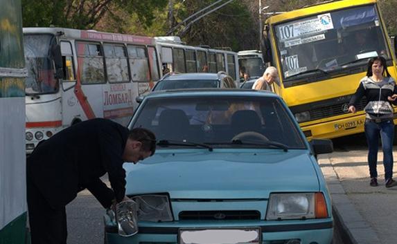 ДТП на Красном спуске в Севастополе стало причиной огромной пробки