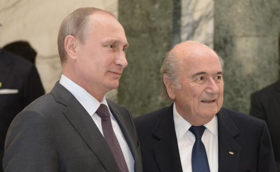 Путин: Арестом в ФИФА США хотят не допустить переизбрания Блаттера