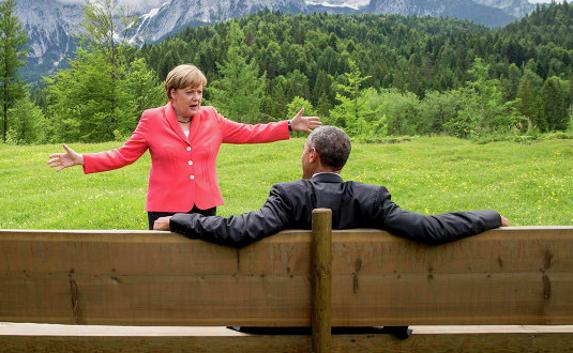 Фото Меркель, «танцующей» перед Обамой, «взорвало» Интернет