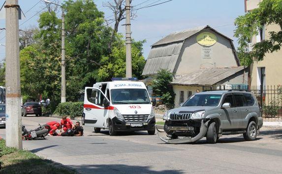 ​В тройном ДТП в Севастополе сбили мотоциклиста