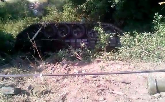 В Крыму при перевозке «уронили» танк