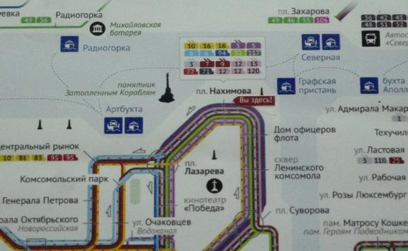 Полная карта городских маршрутов появилась в Севастополе