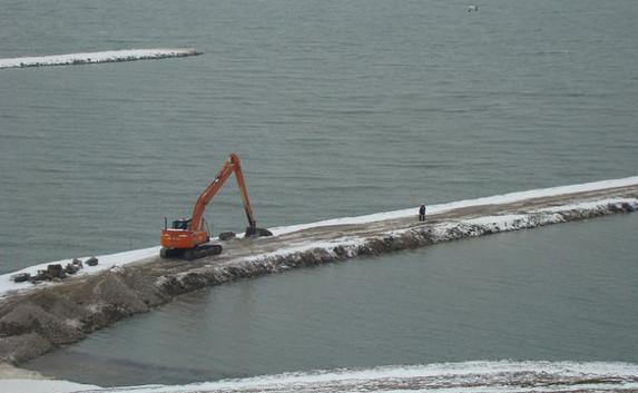 Строительство Керченского моста в начале нового года — фотофакты