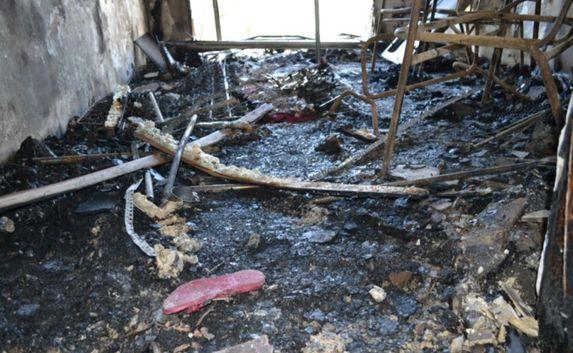 В Гаспре пожар лишил семью жилья 