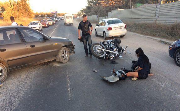 Мотоциклист пострадал в ДТП в Севастополе (фото)