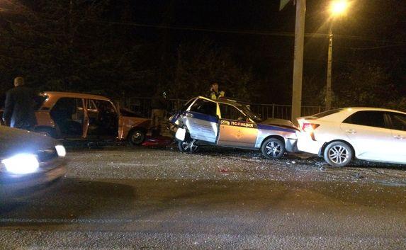 ДТП в Симферополе: разбито полицейское авто, есть пострадавшие