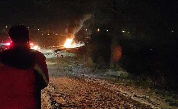 Пожар в авто: в Севастополе на ходу загорелся «Ford Scorpio»