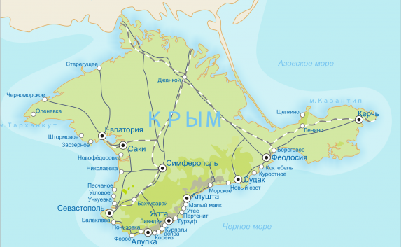 Полуостров Крым хотят  отделить от материковой Украины каналом