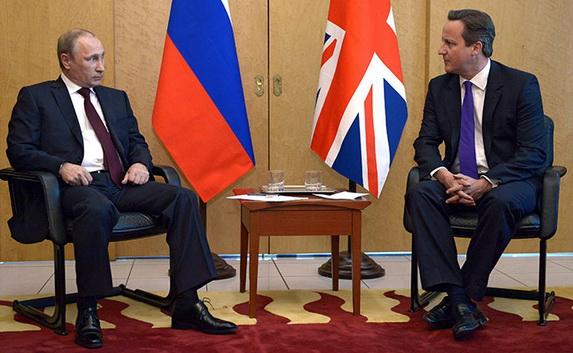 Встреча Путина и Кэмерона началась без рукопожатия