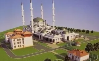 ​В Симферополе начали возводить малые купола Соборной мечети (видео)
