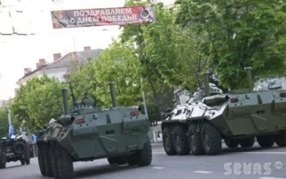 Ночная репетиция прохождения войск на параде в честь Дня Победы в Севастополе