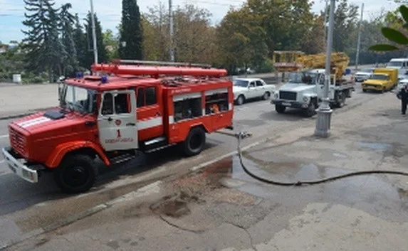 В центре Севастополя горел дом