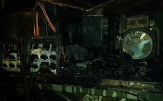 Спасателям пришлось тушить подстанцию в воинской части Любимовки