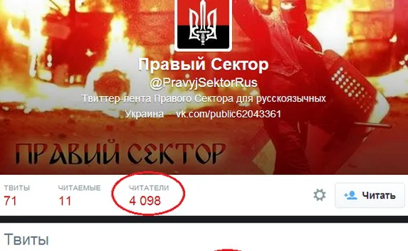 Twitter не будет блокировать аккаунты «Правого сектора»