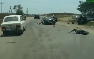 Под Севастополем иномарку разорвало пополам