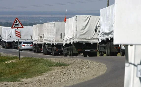 Вторая колонна с гуманитарным грузом в Украину уже под Ростовом