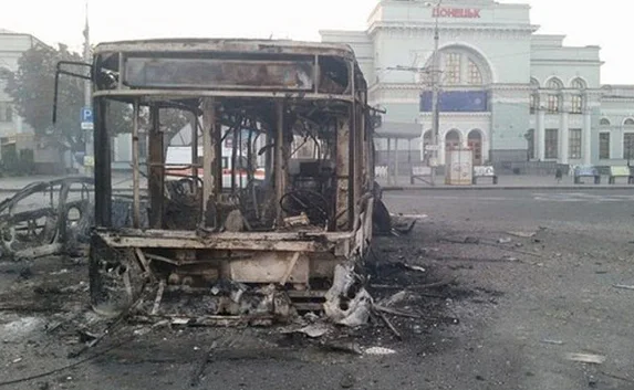 В Донецке осколками от снаряда повреждён газопровод
