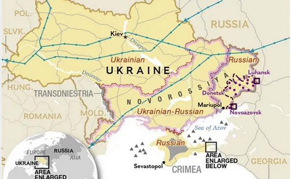 «National Geographic» опубликовал карту Новороссии