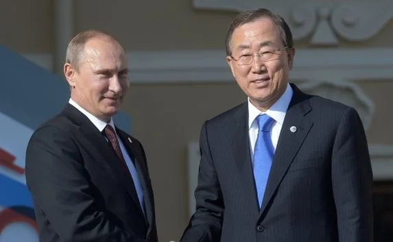 Путин обсудил ситуацию в Украине с Пан Ги Муном