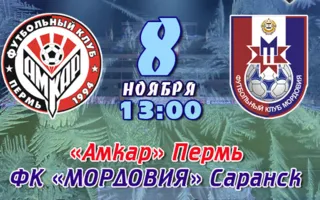 Онлайн трансляция матча «Амкар» — «Мордовия»