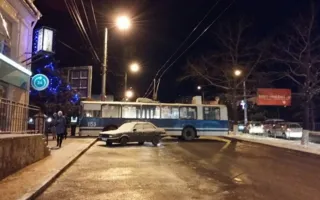 На Хрюкина развернуло троллейбус