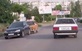 В Севастополе зафиксировали наезд «Жигулей» на иномарку