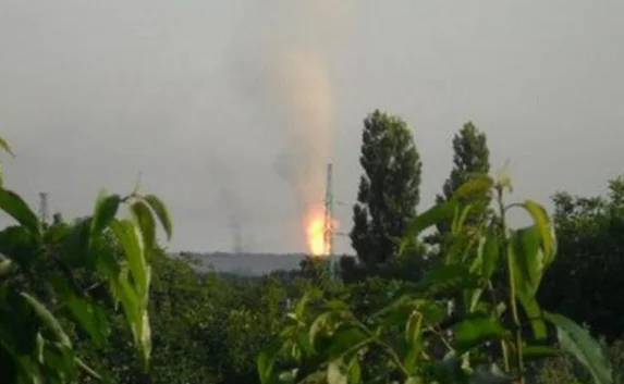 На Донбассе горит газопровод