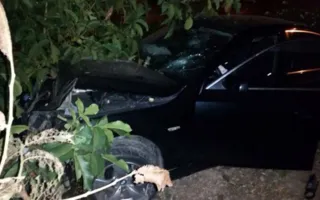 ​Пьяный водитель сбил человека и врезался в дерево, пытаясь скрыться