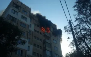 Пожар в центре Симферополя: горела квартира в девятиэтажке