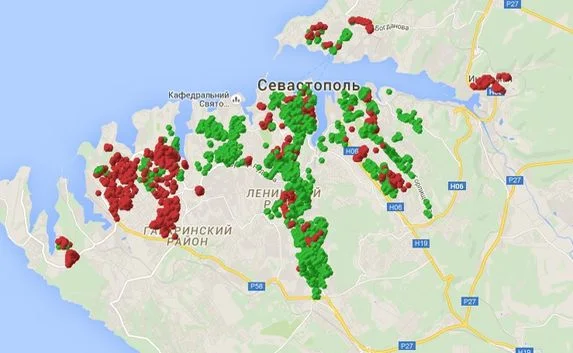 Дома Севастополя, где есть свет онлайн