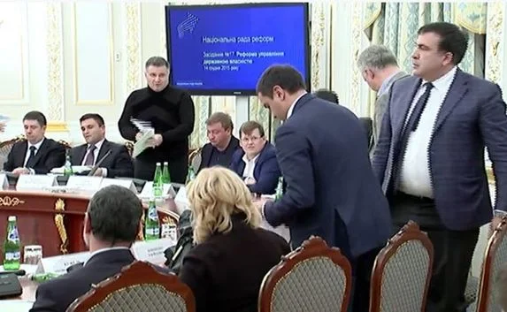 Видео перепалки Авакова с Саакашвили появилось в сети