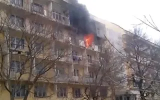 Горит общежитие на Студгородке в Севастополе