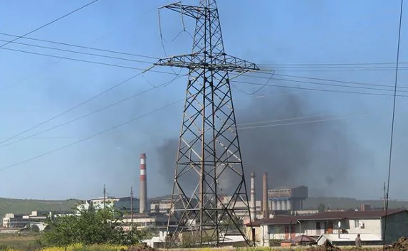 В Керчи наблюдался пожар в районе завода «Альбатрос»