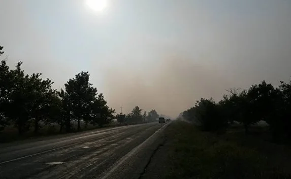 Пожар на свалке под Симферополем: на трассе и в сёлах трудно дышать