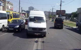 Маршрутка стала участником «тройного» ДТП в Севастополе