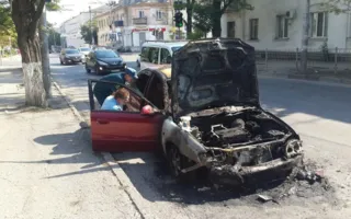 Ночью в Севастополе горел автомобиль Kia