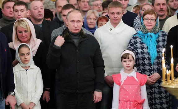 Путин поздравил россиян с Рождеством