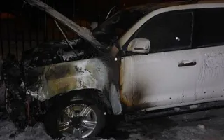 На Астана Кесаева тушили Toyota Land Cruiser