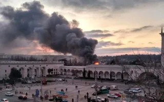 В районе симферопольского ж/д вокзала горит складское помещение