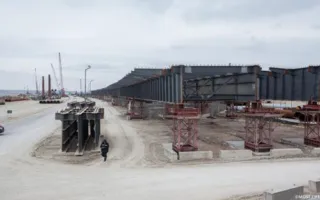 За строительством Крымского моста можно наблюдать онлайн