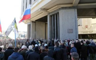 В Симферополе прошёл митинг памяти жертв столкновений 2014 года